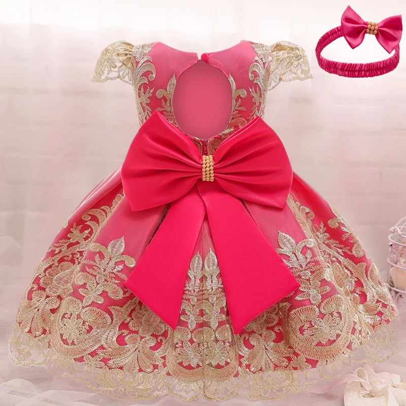 Baby Girl Christmas Princess Dress - Lace