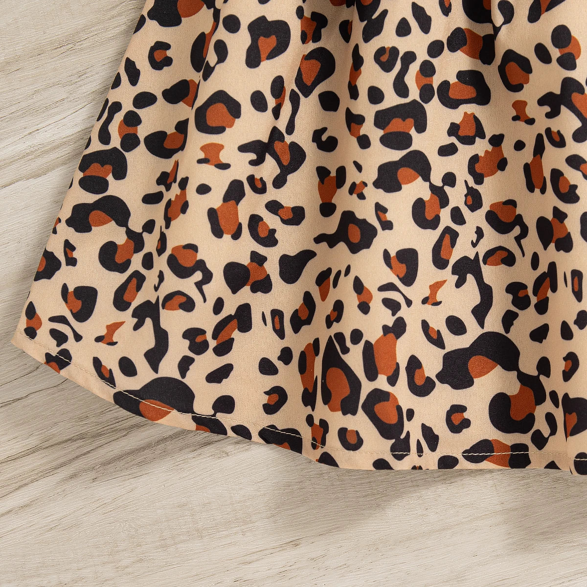 Baby Girl Summer Dress - Leopard Print with Bow