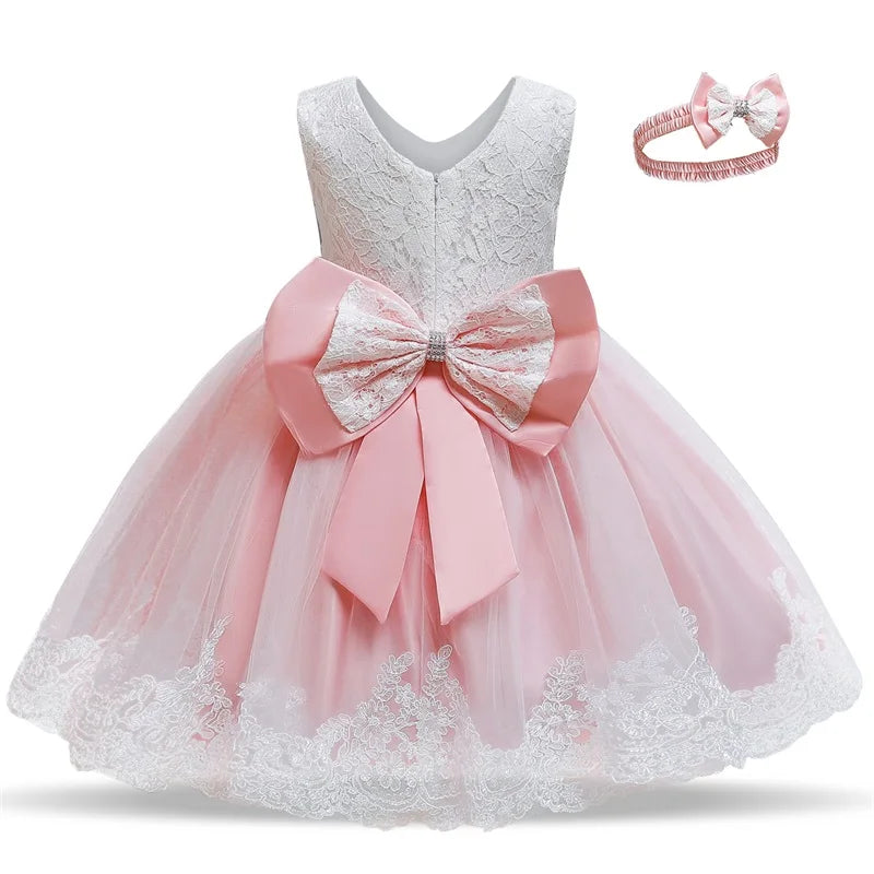 Baby Girl Christmas Princess Dress - Lace