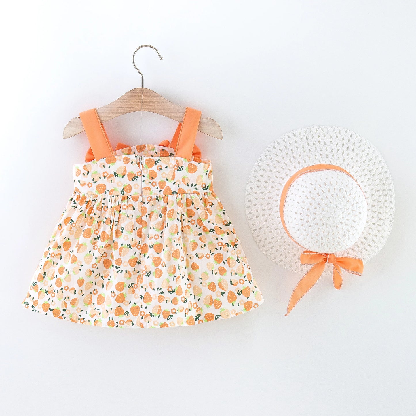 Summer Girls Floral Dress with Hat