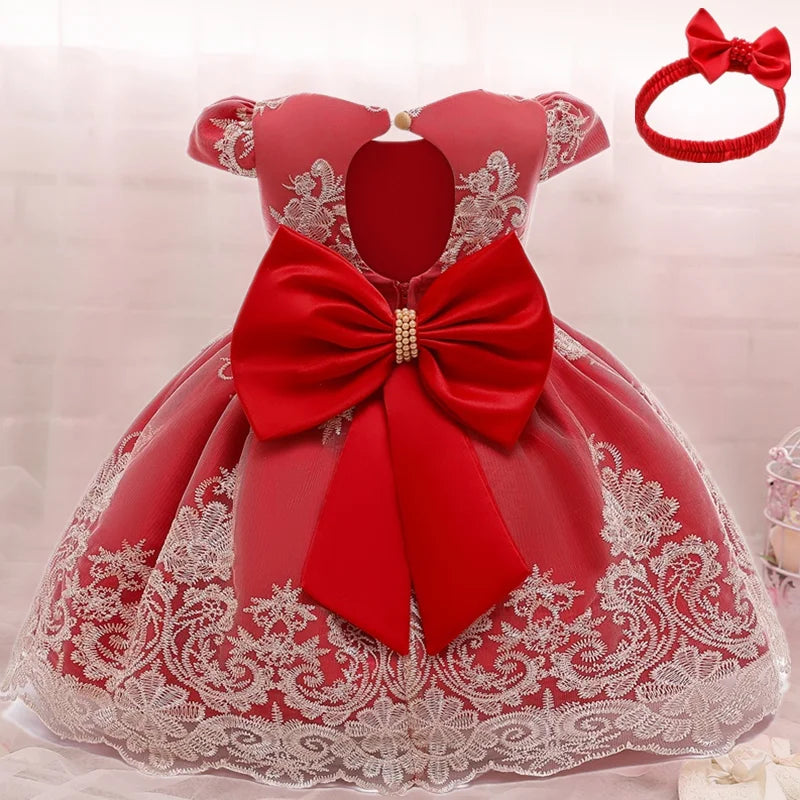 Baby Girl Christmas Princess Dress - Lace