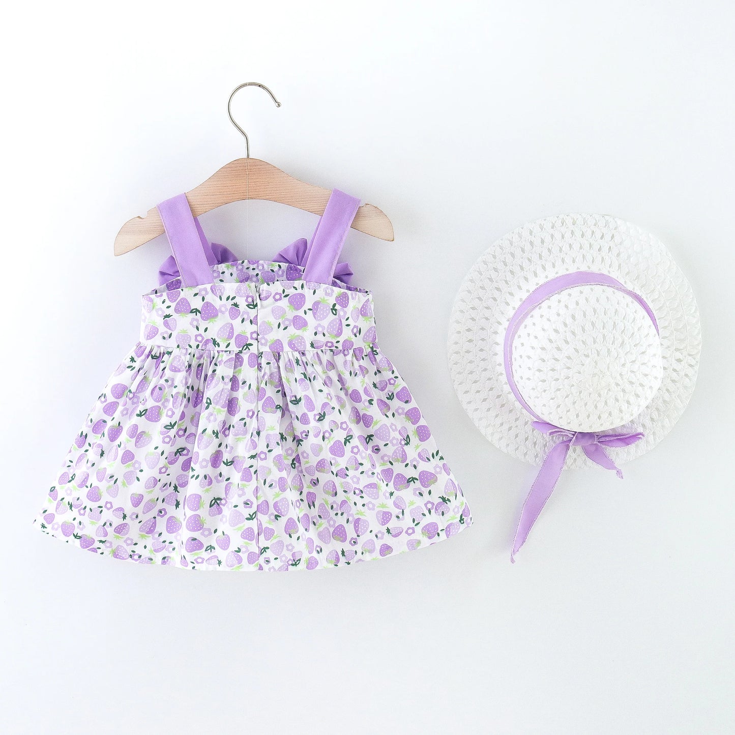 Summer Girls Floral Dress with Hat