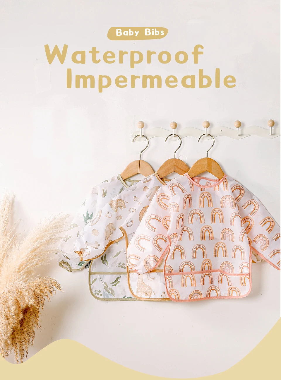 Waterproof Feeding Bib with Long Sleeves