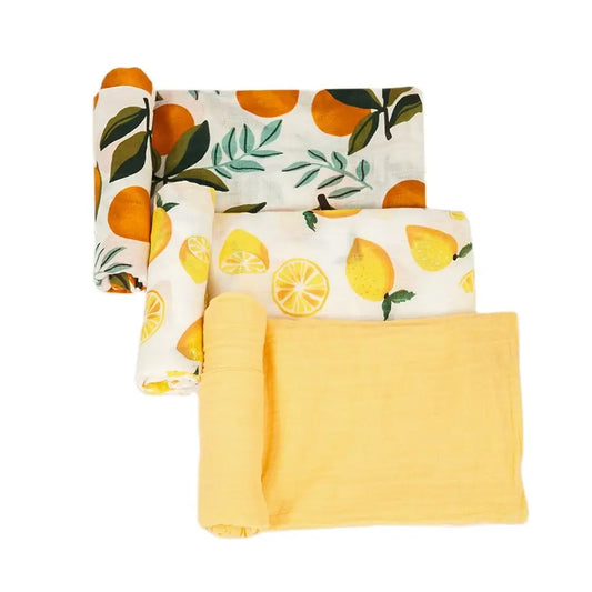 Soft Muslin Cotton Baby Swaddles - 3 Pack