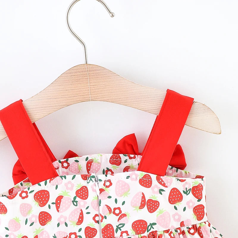 Summer Girls Floral Dress with Hat