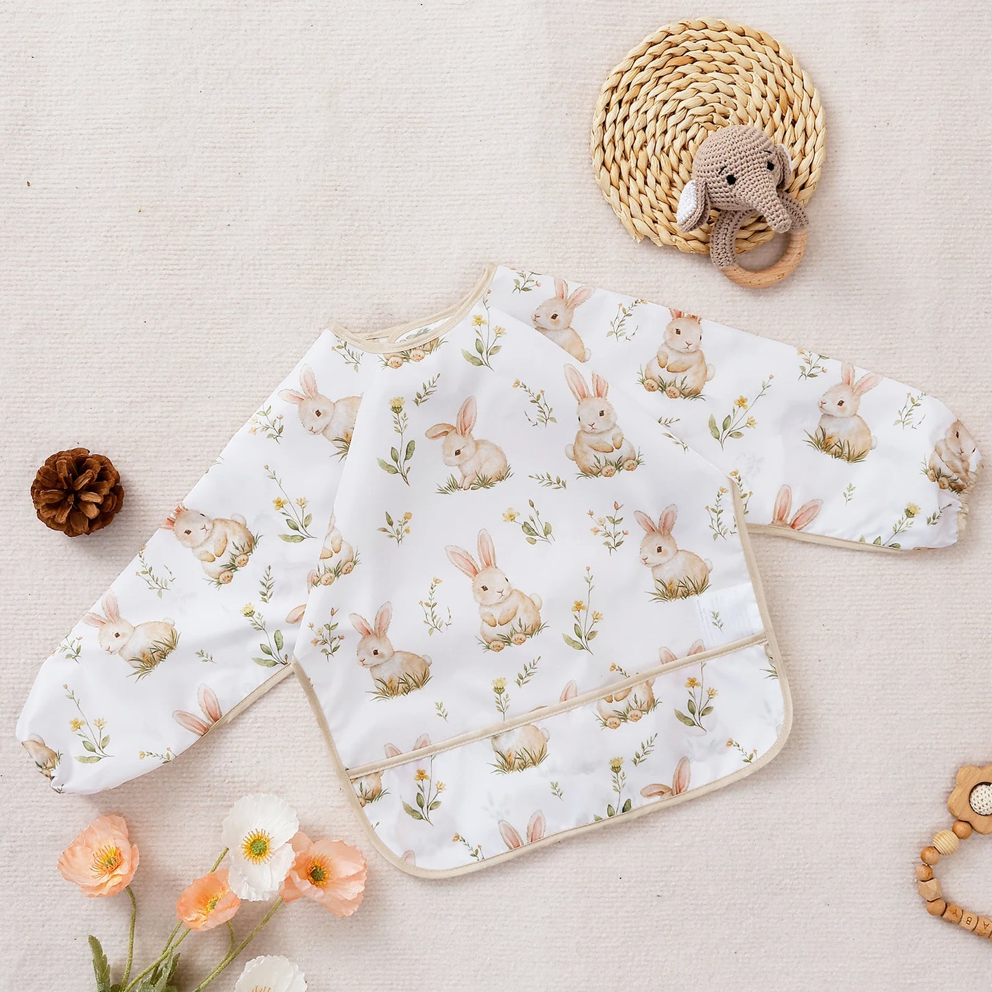 Waterproof Feeding Bib with Long Sleeves