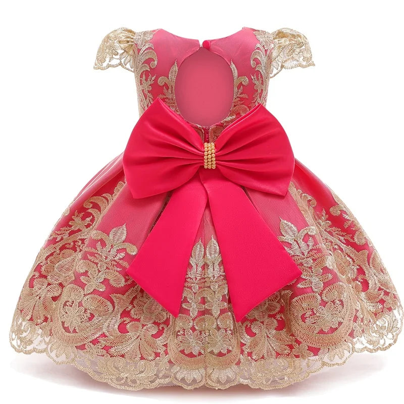Baby Girl Christmas Princess Dress - Lace