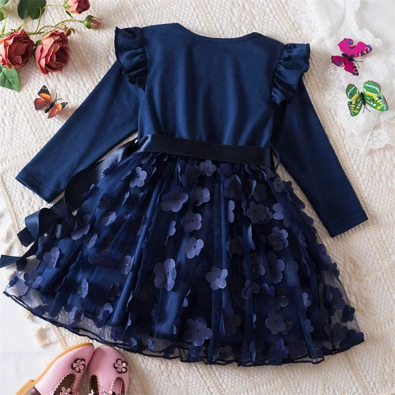 Girls Princess Dress - Flowers