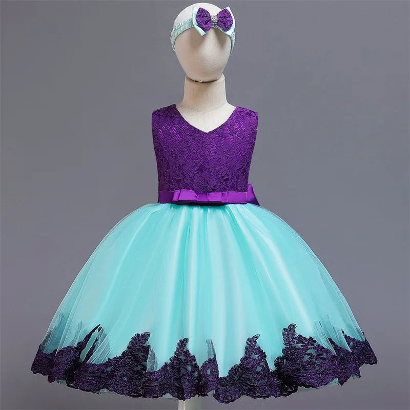 Baby Girl Christmas Princess Dress - Lace