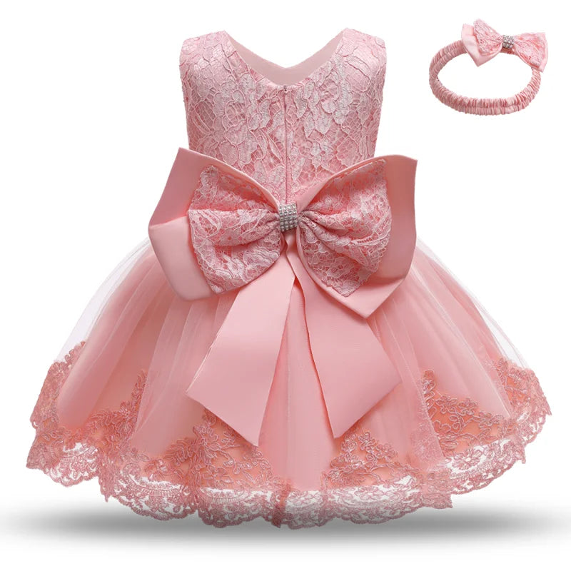 Baby Girl Christmas Princess Dress - Lace