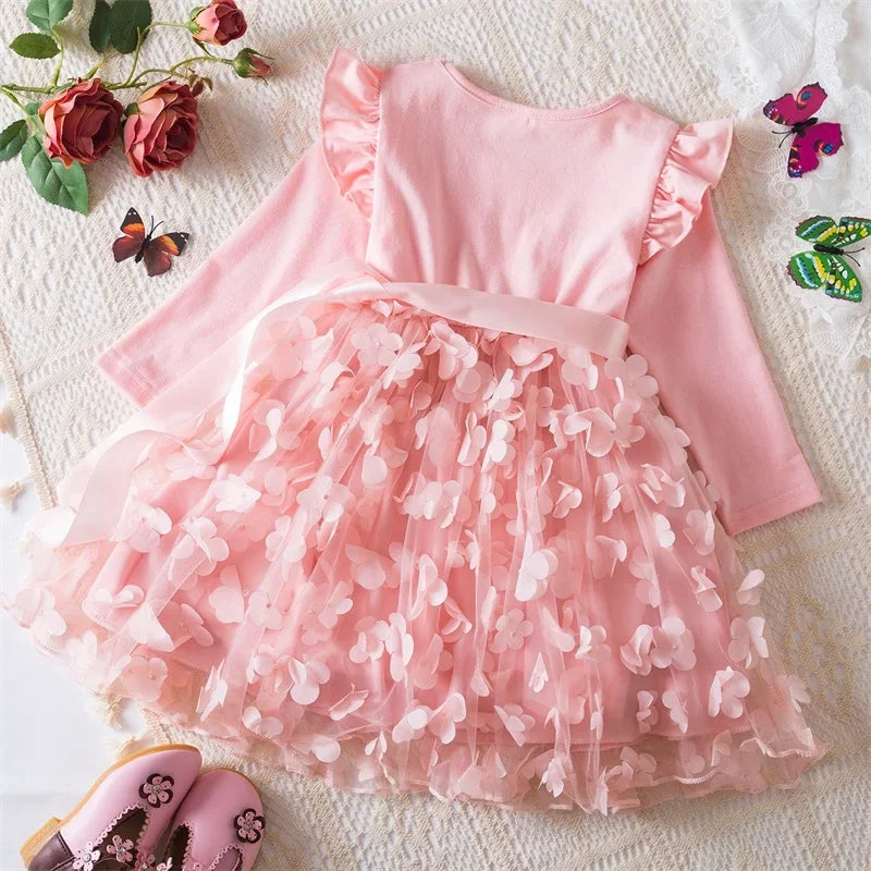 Girls Princess Dress - Flowers