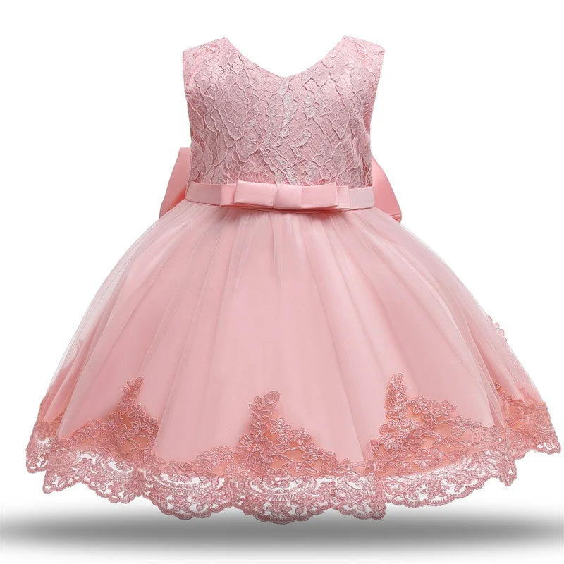 Baby Girl Christmas Princess Dress - Lace