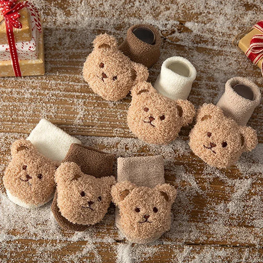 Bear Design Newborn Warm Socks