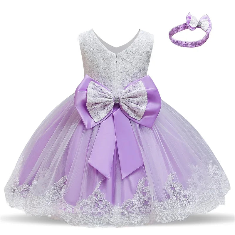 Baby Girl Christmas Princess Dress - Lace