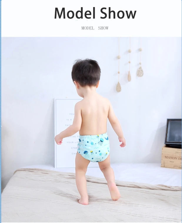 6-Layer Cotton Baby Warmup Pants - Waterproof