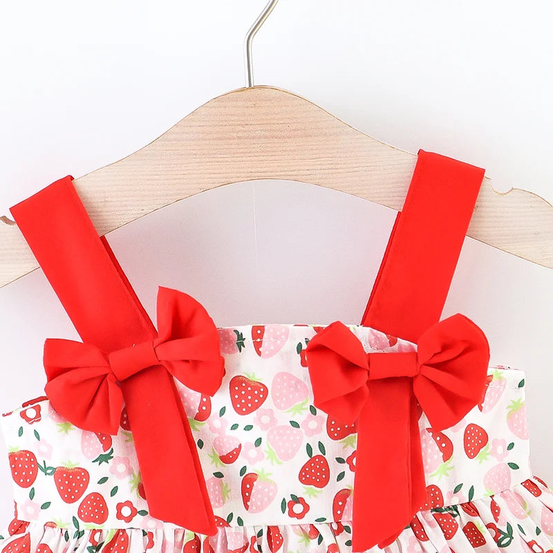 Summer Girls Floral Dress with Hat